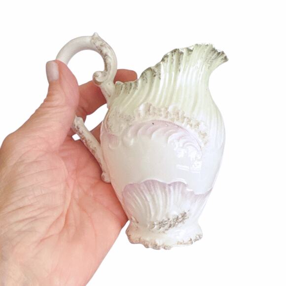 Vintage Delicate Hand Painted Porcelain Cream Pitcher - Picture 6 of 10
